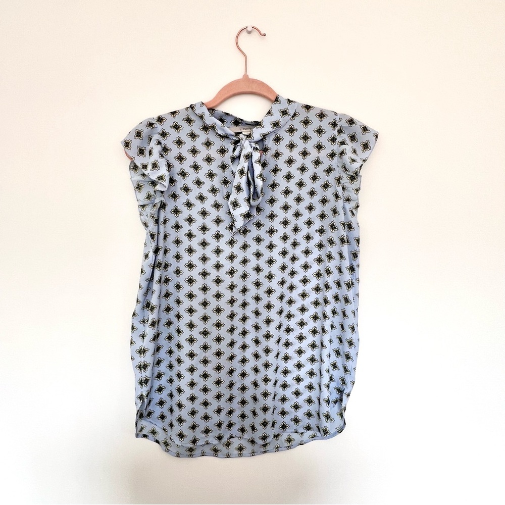 Loft Ruffled Short Sleeve Blouse